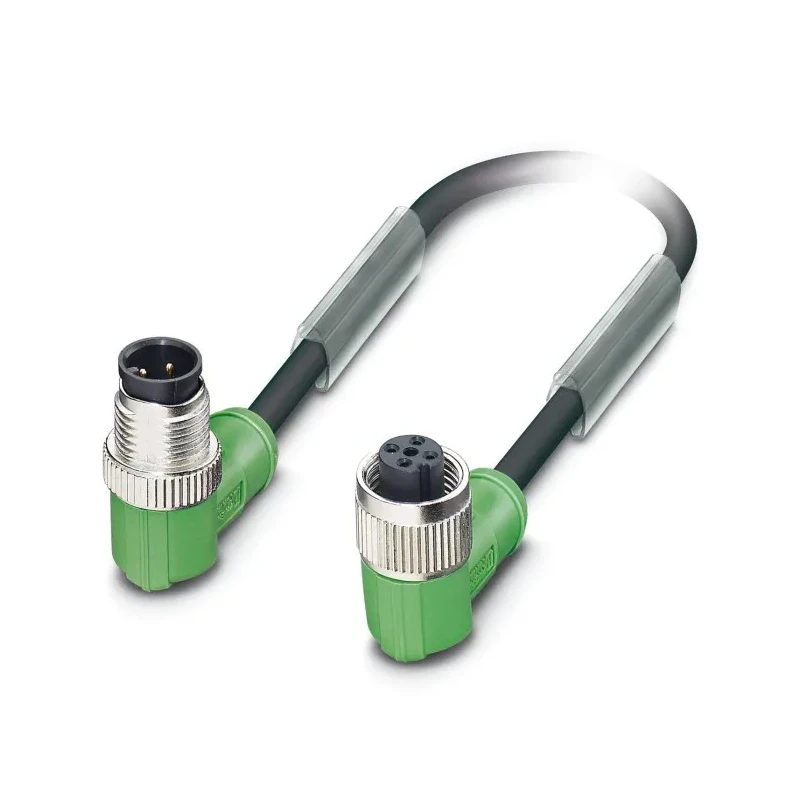 Phoenix Contact Sensor Actuator Cable 4 Way M12 Female Right Angle to Male Angled Socket, Polyurethane Jacket, 1.5 m 1668739