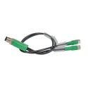 Phoenix Contact Sensor Actuator Cable SAC-3P-M12Y/2X0.3-PUR/M 8FS 3-Way Female to Male Straight Plug M12 300mm 60V dc 1671331