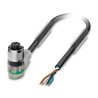 Phoenix Contact Sensor Actuator Cable Female 4 Way Right Angle to 4 Way Unterminated Polyurethane Jacket 10m 24V 1681020