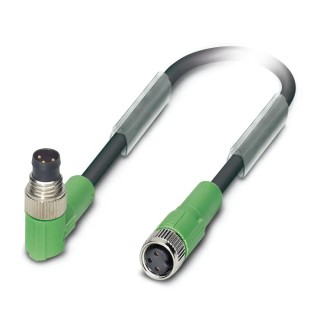 Phoenix Contact Sensor Actuator Cable Male 3 Way Straight to Female 3 Way M8, 300 mm Length 60V Polyurethane Jacket 1682029