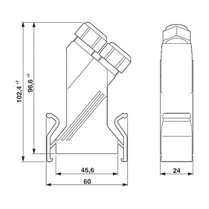 Phoenix Contact Polyamide Straight D-Sub Backshell 9 Contacts VS-09-T-2M16 1688353