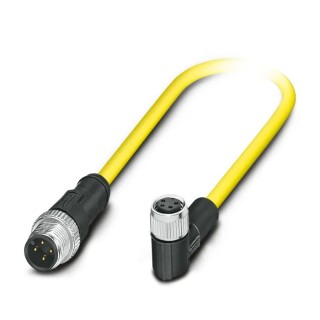 Phoenix Contact Female 4 Way M8 Right Angle to Male 4 Way M12 Straight Sensor Actuator Cable 500 mm 1406219