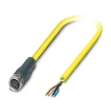 Phoenix Contact Sensor Actuator Cable Female 4 Way M8 to 4 Way Unterminated, PVC Jacket Yellow, 48V, 2m Length 1406240
