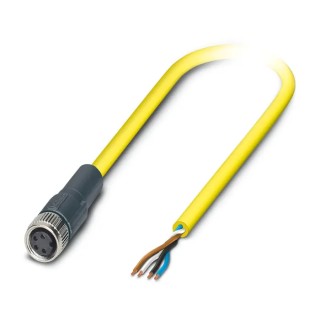 Phoenix Contact Sensor Actuator Cable Female 4 Way M8 to 4 Way Unterminated, PVC Jacket Yellow, 48V, 2m Length 1406240