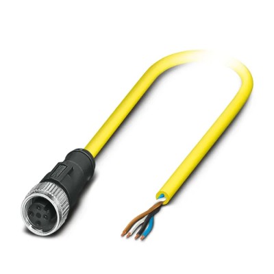 Phoenix Contact Sensor Actuator Cable Female 4 Way M12 to 4 Way Unterminated 5 m 30V 1406245