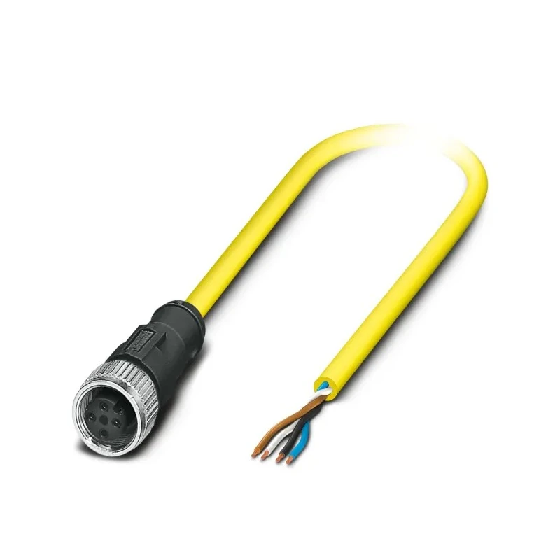Phoenix Contact Sensor Actuator Cable Female 4 Way M12 to 4 Way Unterminated 5 m 30V 1406245