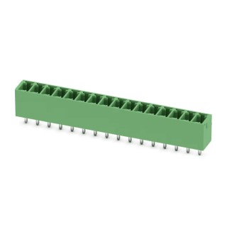 Phoenix Contact Pluggable Terminal Block, 16-Contact, 3.81 mm Pitch, 1 Row, 8A, Green Polybutylene Terephthalate 1803565