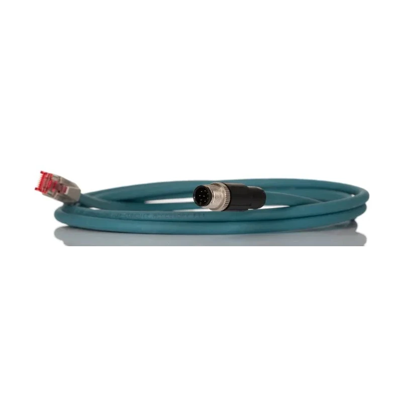 Phoenix Contact NBC-MS/ 2.0-94B/R4AC SCO US Shielded Cat5 Ethernet Cable 2 Core Blue 2 m Polyurethane Jacket 1406117