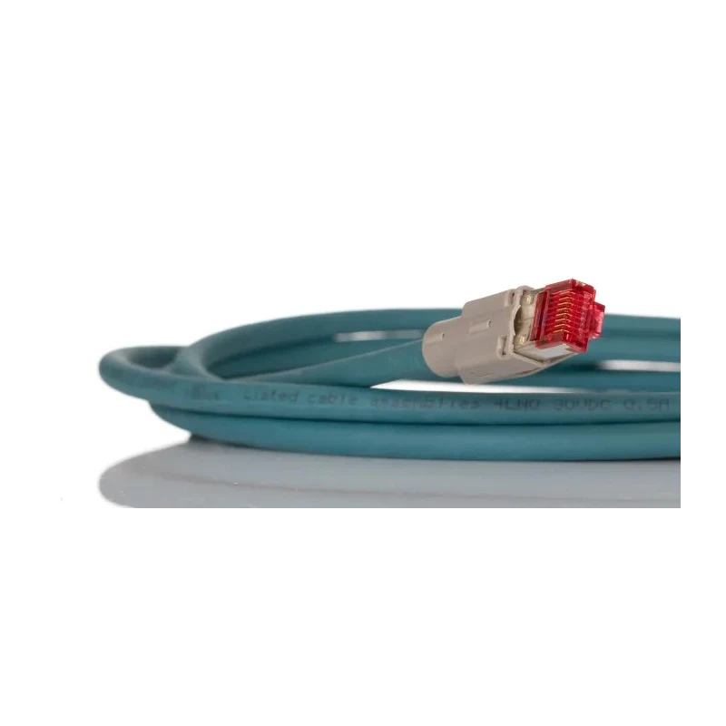 Phoenix Contact NBC-MS/ 2.0-94B/R4AC SCO US Shielded Cat5 Ethernet Cable 2 Core Blue 2 m Polyurethane Jacket 1406117