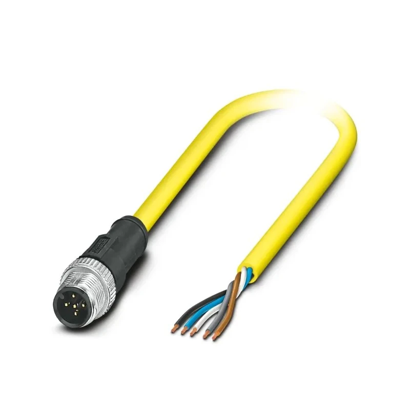 Phoenix Contact Sensor Actuator Cable 5-Way Male Straight to 5-Way Unterminated 2m Length 1406159