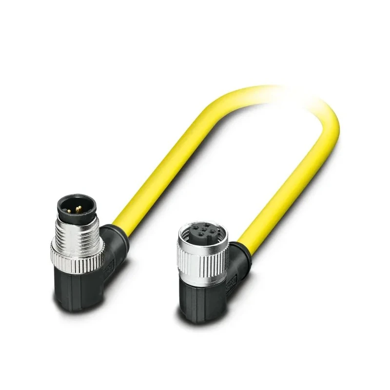 Phoenix Contact Sensor Actuator Cable Male 5 Way Right Angle to Female 5 Way M12, 500 mm 1406163