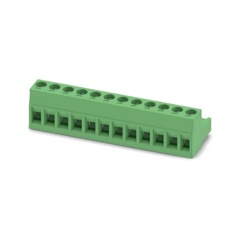 Phoenix Contact Pluggable Terminal Block 12-Contact, 5 mm Pitch, 1 Row, 12A, Polyamide Housing, Green MSTB 2.5/12-ST 1754643
