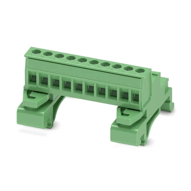 Phoenix Contact UMSTBHK 2.5/10-G Series 1-Level 10-Position Green DIN Rail Connector, 320V, 12A, Screw Termination 1765768