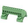 Phoenix Contact UMSTBHK 2.5/10-G Series 1-Level 10-Position Green DIN Rail Connector, 320V, 12A, Screw Termination 1765768