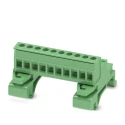 Phoenix Contact UMSTBHK 2.5/10-G Series 1-Level 10-Position Green DIN Rail Connector, 320V, 12A, Screw Termination 1765768