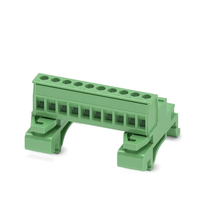 Phoenix Contact UMSTBHK 2.5/10-G Series 1-Level 10-Position Green DIN Rail Connector, 320V, 12A, Screw Termination 1765768