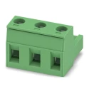 Phoenix Contact Pluggable Terminal Block GMSTB 2.5/3-ST Series, 3-Contact, 7.5 mm Pitch, 12A Current, Green 1766893