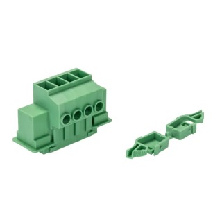 Phoenix Contact Pluggable Terminal Block 4-Contact 7.62 mm Pitch 1 Row 41A Current Polyamide Housing 1716522