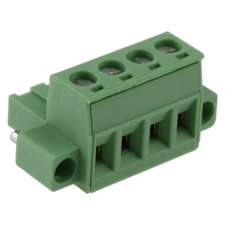 Phoenix Contact MSTB 2.5/4-STF-5.08 Series Pluggable Terminal Block, 4-Contact, 5.08 mm Pitch, 12A, 320V, Polyamide 1778001