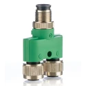 Lumberg Automation Straight Circular Connector Adapter 5 M12 Male to 5 M12 Female, 60V, 4A, IP67 1683468