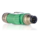 Lumberg Automation Straight Circular Connector Adapter 5 M12 Male to 5 M12 Female, 60V, 4A, IP67 1683468