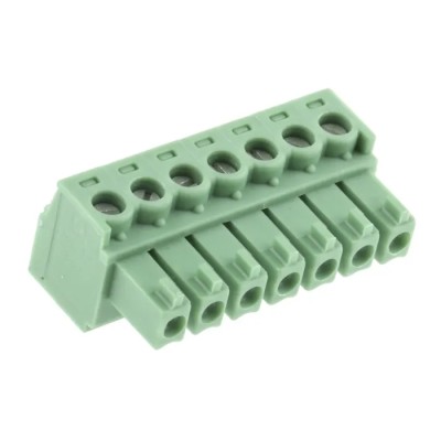Phoenix Contact MC 1.5/7-ST-3.81 Series Pluggable Terminal Block, 7-Contact, 3.81 mm Pitch, 1 Row 1803620