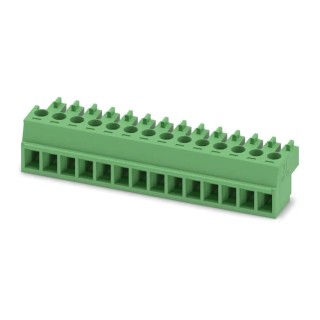 Phoenix Contact MC 1.5/14-ST-3.81 Series Pluggable Terminal Block, 14-Contact, 3.81 mm Pitch, 1 Row 1803691