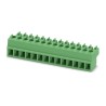 Phoenix Contact MC 1.5/14-ST-3.81 Series Pluggable Terminal Block, 14-Contact, 3.81 mm Pitch, 1 Row 1803691