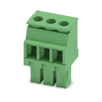 Phoenix Contact MCVW 1.5/3-ST-3.81 Series Pluggable Terminal Block, 3-Contact, 3.81 mm Pitch, 8A Current, 160V 1826982