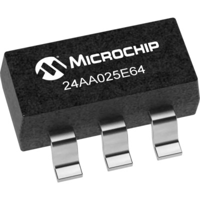 Microchip 2 kB Serial EEPROM 900 ns 6-Pin SOT-23 Serial-2 Wire 24AA025E64T-I/OT