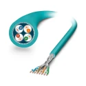Phoenix Contact Shielded Cat6a Ethernet Cable 2 Core Blue Polyurethane Jacket 100m Length Cat6a