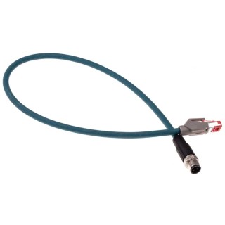 Phoenix Contact Shielded Screened Cat5 Ethernet Cable 2 Core Blue Polyurethane Jacket 500mm 50V 1408733