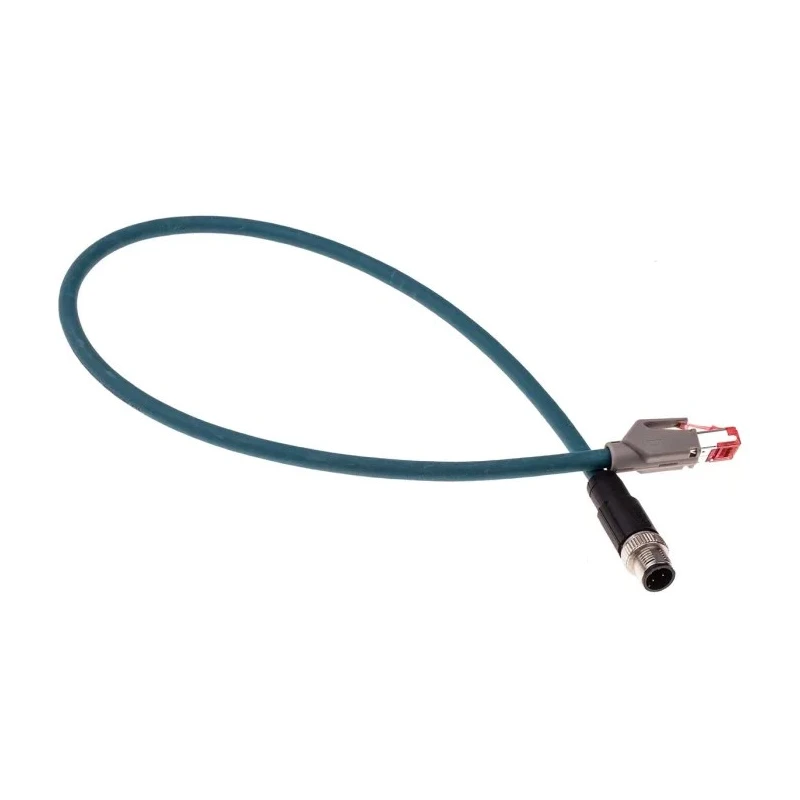 Phoenix Contact Shielded Screened Cat5 Ethernet Cable 2 Core Blue Polyurethane Jacket 500mm 50V 1408733
