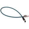 Phoenix Contact Shielded Screened Cat5 Ethernet Cable 2 Core Blue Polyurethane Jacket 500mm 50V 1408733