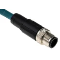 Phoenix Contact Shielded Screened Cat5 Ethernet Cable 2 Core Blue Polyurethane Jacket 500mm 50V 1408733