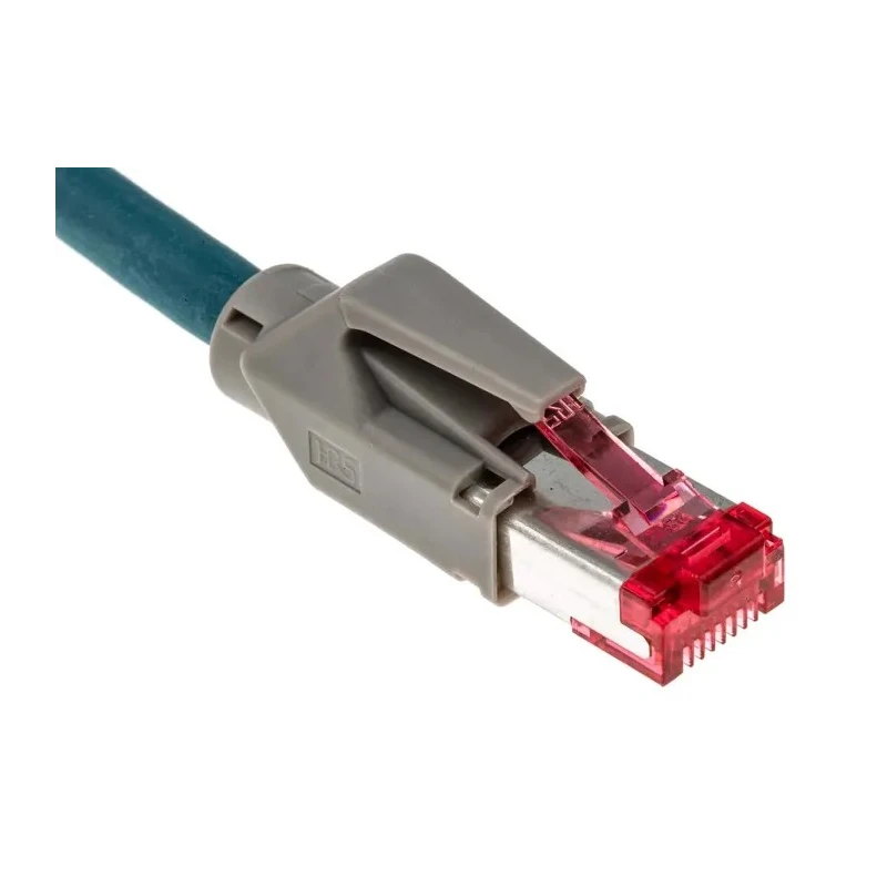 Phoenix Contact Shielded Screened Cat5 Ethernet Cable 2 Core Blue Polyurethane Jacket 500mm 50V 1408733
