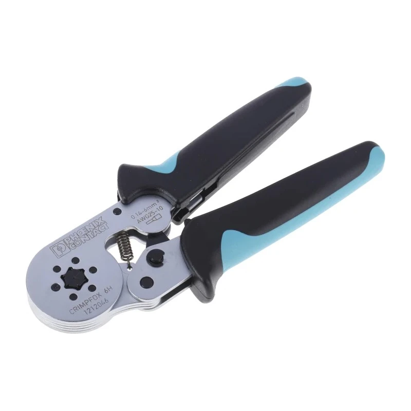 Phoenix Contact Crimp Tool for Wire Ferrules Hand Operation, 175mm Length, Compatible with Wire Sizes 0.14 to 6 AWG 1212046