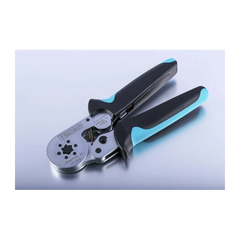 Phoenix Contact Crimp Tool for Wire Ferrules Hand Operation, 175mm Length, Compatible with Wire Sizes 0.14 to 6 AWG 1212046