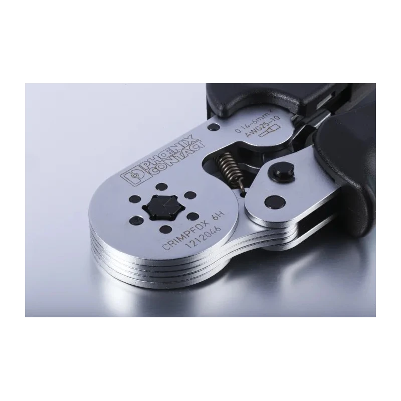 Phoenix Contact Crimp Tool for Wire Ferrules Hand Operation, 175mm Length, Compatible with Wire Sizes 0.14 to 6 AWG 1212046