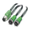 PHOENIX CONTACT Sensor Actuator Cable 4 Core M12 Male to Female Straight, Polyurethane Jacket 300mm 1510722