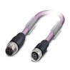 Phoenix Contact Bus Cable Female 5 Way M12 Straight to Male 5 Way M12 Straight Polyurethane Jacket 300mm 1507528