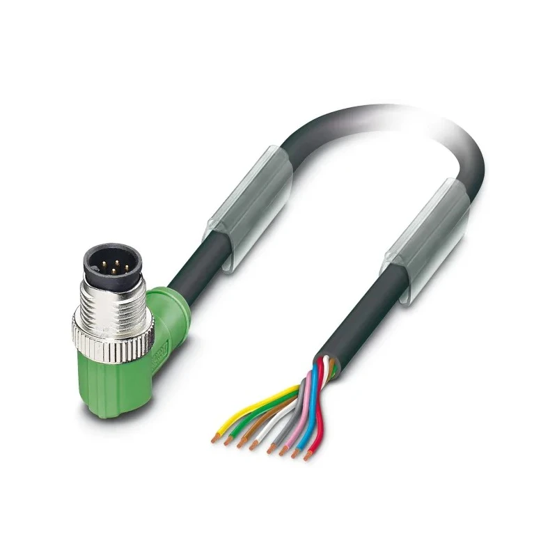 Phoenix Contact Male 8 Way Right Angle to Unterminated Sensor Actuator Cable 1.5 m 30V SAC-8P-M12MR/ 1.5-PUR 1522545