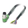 Phoenix Contact Male 8 Way Right Angle to Unterminated Sensor Actuator Cable 1.5 m 30V SAC-8P-M12MR/ 1.5-PUR 1522545
