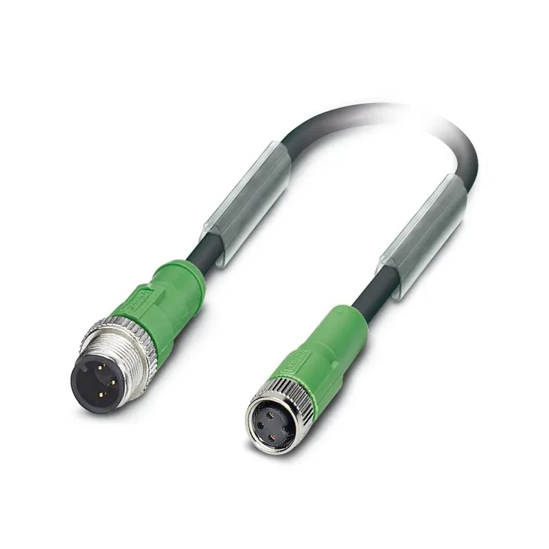 Phoenix Contact Sensor Actuator Cable Male 3 Way Straight to Female 3 Way Straight 5 Meter PUR Jacket 60V 1533563