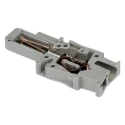 Phoenix Contact SP 2.5/1-L Series Pluggable Terminal Block, 1-Contact, 5.2 mm Pitch, 24A Current, 500V, Grey 3043019