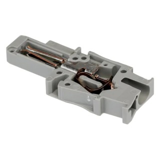 Phoenix Contact SP 2.5/1-L Series Pluggable Terminal Block, 1-Contact, 5.2 mm Pitch, 24A Current, 500V, Grey 3043019