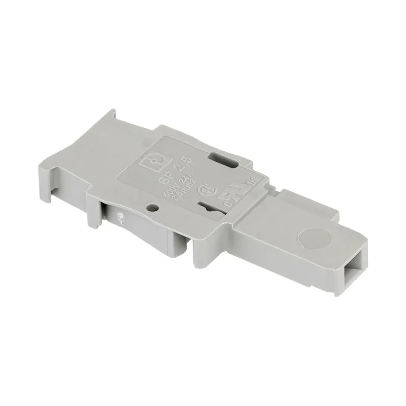 Phoenix Contact SP 2.5/1-L Series Pluggable Terminal Block, 1-Contact, 5.2 mm Pitch, 24A Current, 500V, Grey 3043019
