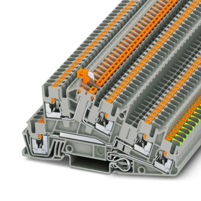 Phoenix Contact PTI 2.5-PE/L/LTB Series Earth Terminal Block Grey, 0.14mm² to 4 mm², 3-Level, 24A, 400V, Push-in 3213957