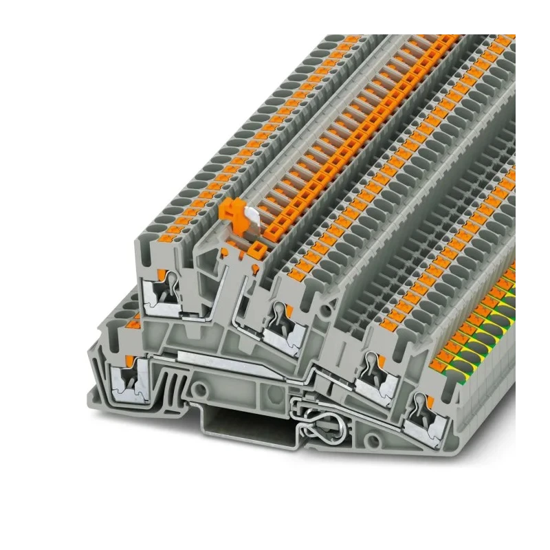 Phoenix Contact PTI 2.5-PE/L/LTB Series Earth Terminal Block Grey, 0.14mm² to 4 mm², 3-Level, 24A, 400V, Push-in 3213957