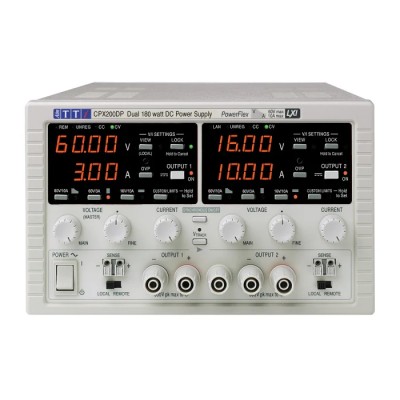 Aim-TTi Digital Bench Power Supply 2-Output 0 V ac to 60 V, 360 W, 10 A Max CPX200DP